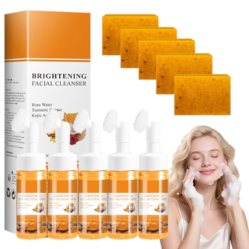 Nettoyant visage moussant curcuma anti-imperfections pour teint éclatant