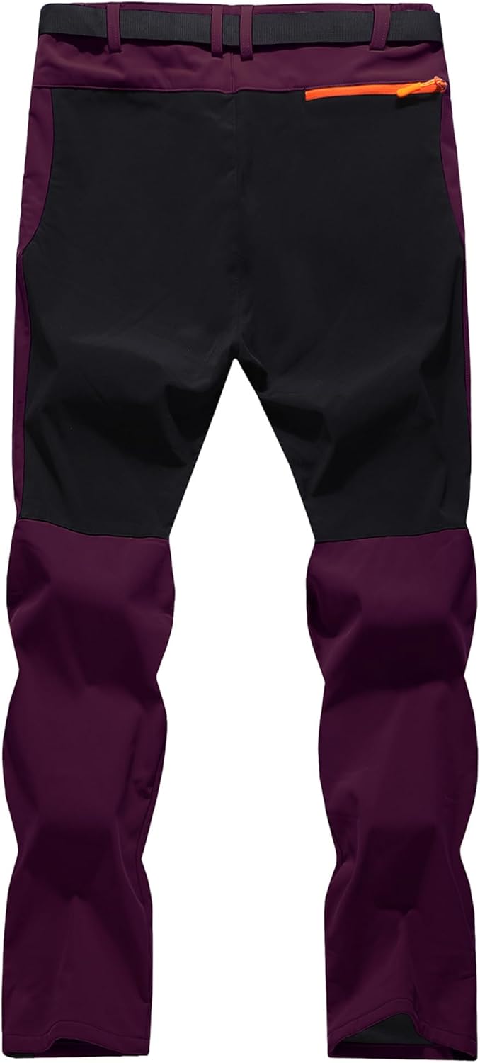 Women's Snow Ski Pants Fleece Lined Winter Outdoor Waterproof Insulated Warm Softshell Hiking Cargo Pants - Image 9