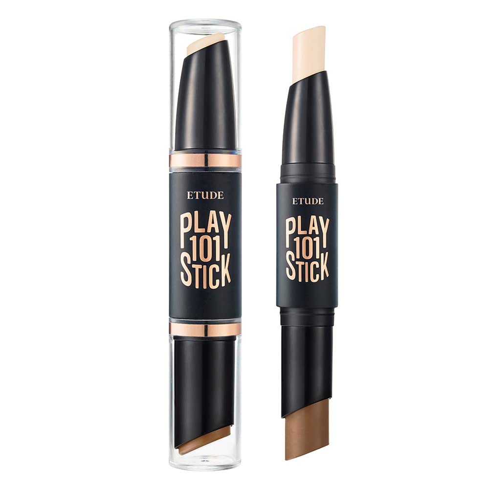 ETUDE Play 101 Stick Contour Duo – Intense | Creamy Shading and Highlighter Duo for Easy Contouring Makeup, Kbeauty, Korean Makeup, Perfect for Gift ETUDE Play 101 Stick Contour Duo – Intense | Creamy Shading and Highlighter Duo for Easy Contouring Makeup, Kbeauty, Korean Makeup, Perfect for Gift