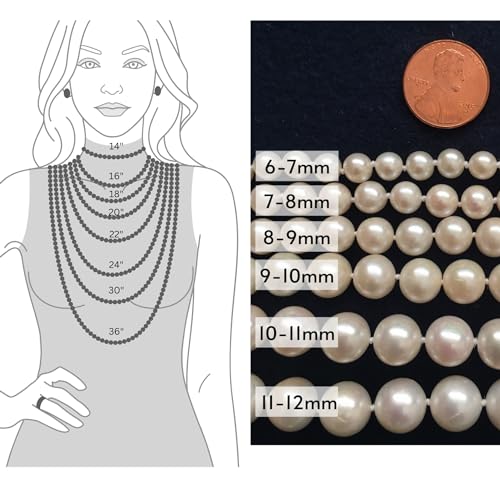 II White Pearl Necklace Genuine Cultured Freshwater (8.0-8.5mm; Necklace 16 Inch)4