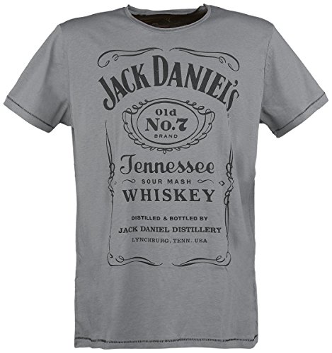  Bioworld - Jack daniel\'s - grey classic black logo (t-shirt unisex tg. xl)