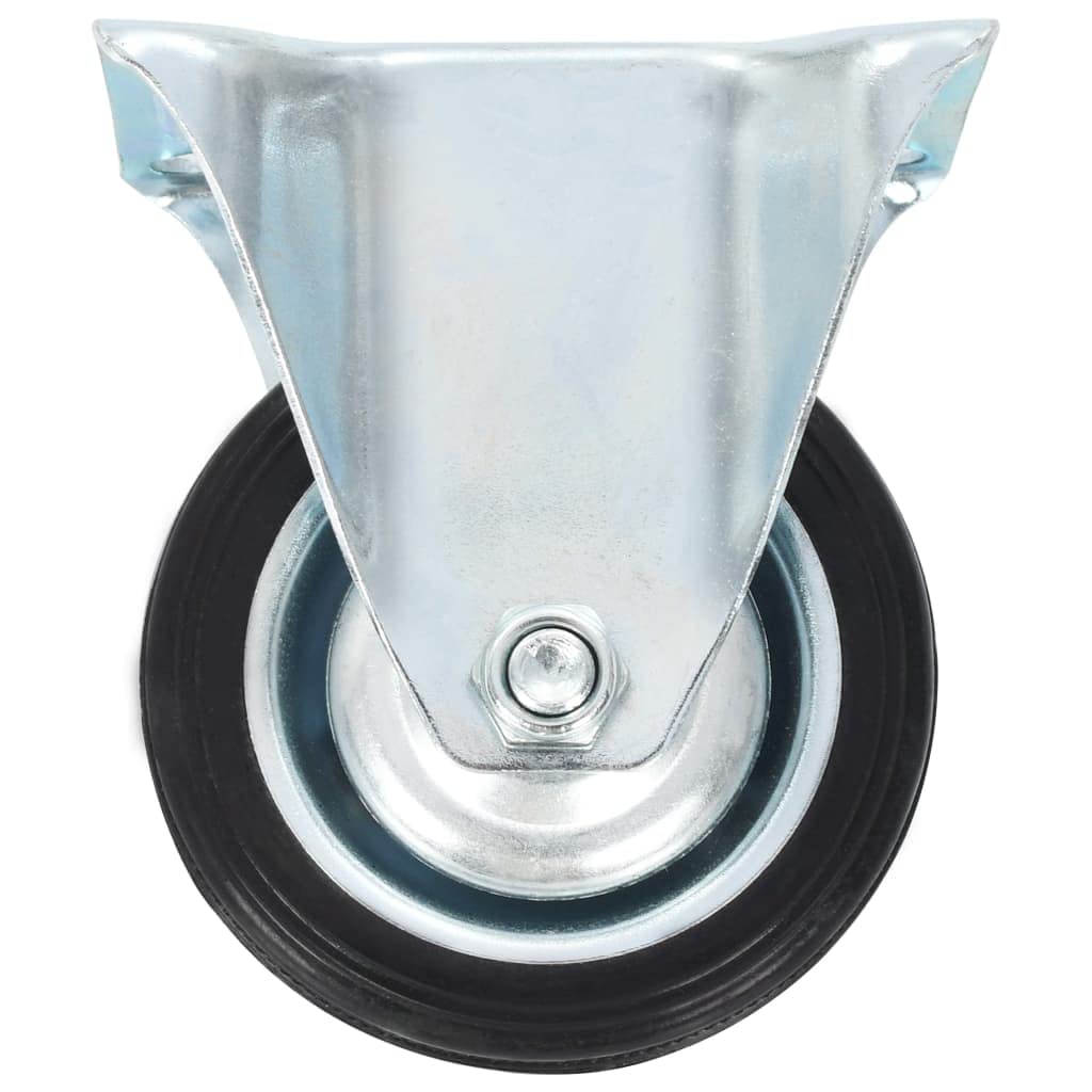 vidaXL 16x Bockrollen Transportrollen Möbelrollen Schwerlastrollen Laufrollen Rollen Möbelrolle Bockrolle Laufrolle Industrierolle 75mm Gummi Eisen