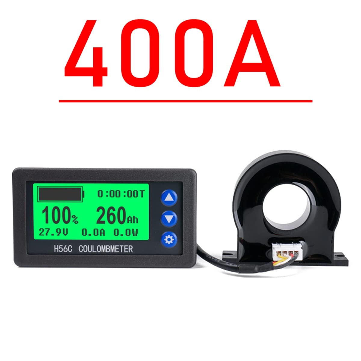 Batteriemonitor Hall Coulomb Meter DC 8-100V 400A Lifepo4 Blei-SäUre - Lithium KapazitäT Leistungsanzeige