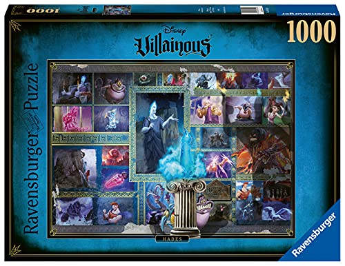 Ravensburger Disney Villainous: Hades 1000 Piece Jigsaw Puzzle for Adults - Every Piece is Unique, Softclick Technology Means Pieces Fit Together Perfectly, Blue