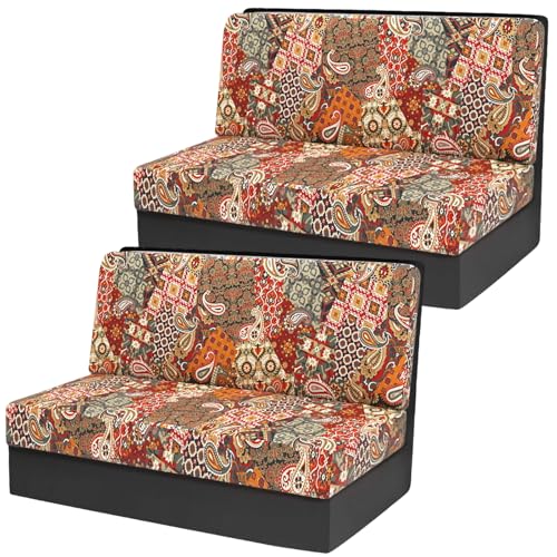 Tcwhniev Seat Sofa Chair Cover Set, Exquisite Portable Camper Cushion Slipcover Easy to Clean Car Bench Backrest Covers Kit for Your Car(Colour,4)