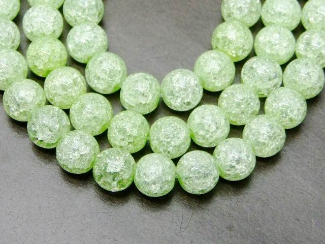 Amazon.co.jp: g3-1607A 8mm 爆裂水晶 グリーンクラッククォーツ