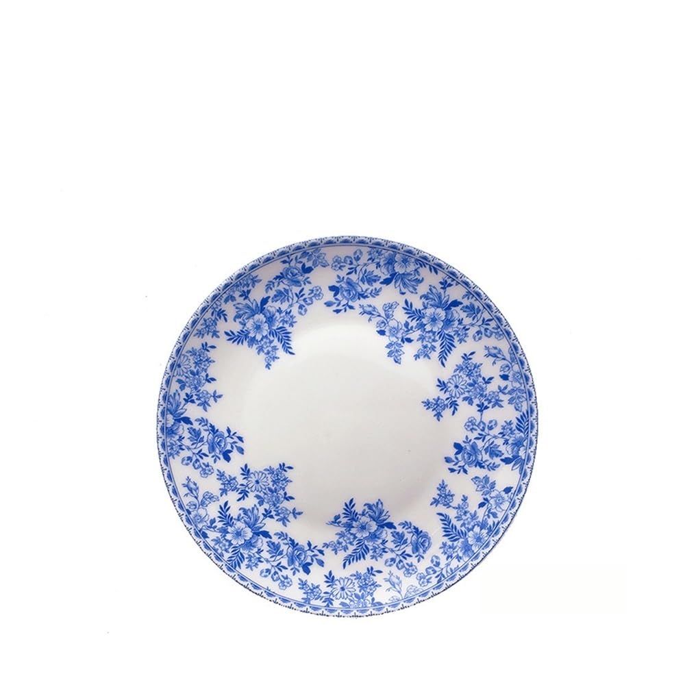 Talerze do makaronu, gliniane talerze deserowe zastawa stołowa chińska orchidea porcelana kostna zestaw vintage złamany kwiat niebieski cymbidium ceramiczna zastawa stołowa czteroczęściowa miska,
