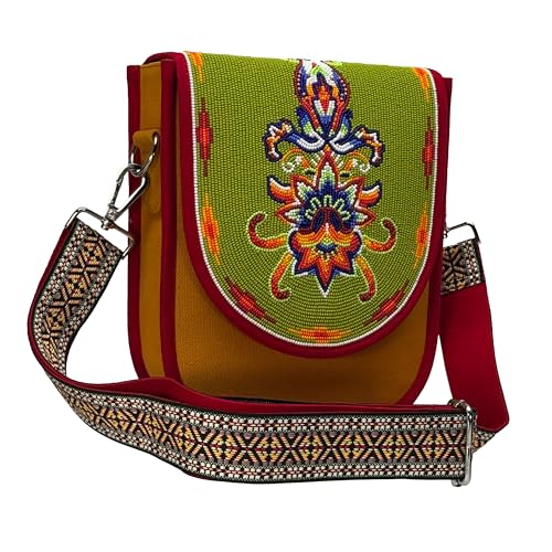 La Vivia Handmade Beaded Handbag, Native American Style Seed Beads