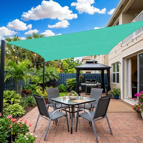 Image of KANAGAWA 23'X23' Sun Shade Sail Turquoise Curved Square Customizable