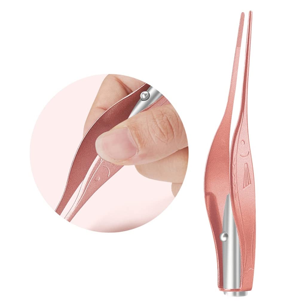 Ear Cleaner LED Torcia Earpick Rimozione Cera Pinzette Luminoso Bambini In Acciaio Inox Remover