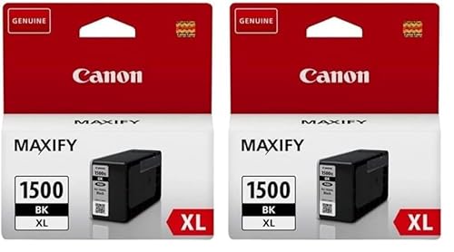 Canon PGI-1500XL Cartouche BK Noire XL (Emballage Carton) (Lot de 2)