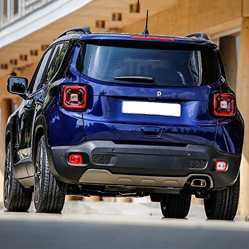 Image of Front Grill Inserts for Jeep Renegade 2019-2023 ABS Chrome Silver | Front Grille Frame,Tape Install No Drill /Cut,Scratch-Resistant, Dustproof, Stylish & Easy Clean