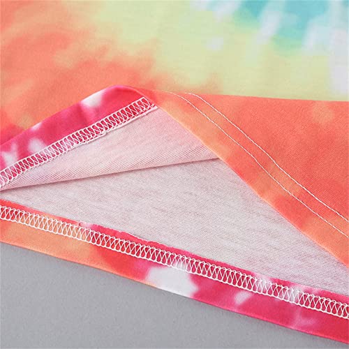 Tie-dye T Shirt for Kids Girls Boys Summer Short Sleeve Tee Kids Casual Crewneck Tops 1~6T (Purple, 3-4 Years) 7