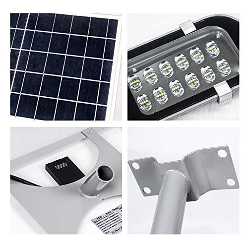 TIN Sum 60W LED Solar Street Light,9600LM 6500K Solar Powered Pole Light, IP65 Waterproof Security Area Night Lighting for Street Gutter Patio Garden Path