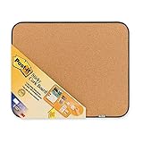 Post-it Sticky Cork Board with Command Fasteners 18 x 22-Inches, Gray and Black