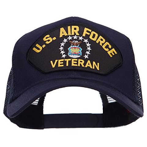 e4Hats.com US Air Force Veteran Military Patched Mesh Cap - Navy OSFM Cover