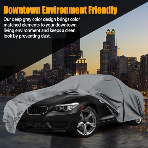 Image of Waterproof Premium Car Covers Replace for 2009-2025 BMW Z4, 10 Layers Heavy Duty All Weather Car Cover with Zipper Door, Windproof Bands for Snow Rain Dust Protection