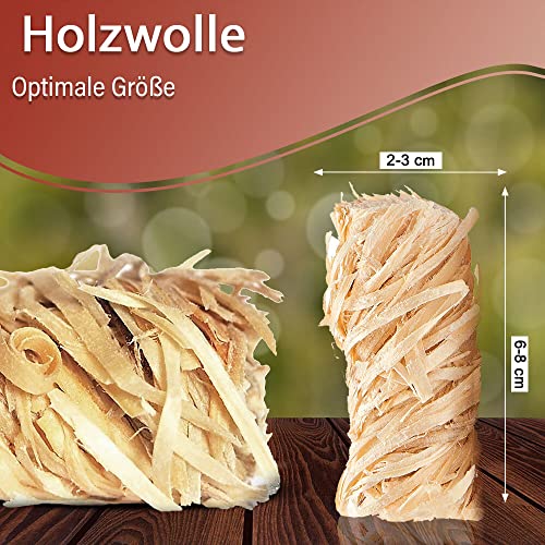 TOSANEO 2kg Öko Anzünder Holzwolle Anzündwolle Kaminanzünder Grillanzünder Ofenanzünder Holzanzünder Feueranzünder Grill… - Image 4