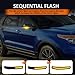 D-Lumina Sequential LED Side Mirror Turn Signal Lights Smoked Lens for Fo-rd Explorer 2011-2019, Dynamic Indicator Mirror Marker Blinker Light Lamp, Pack of 2
