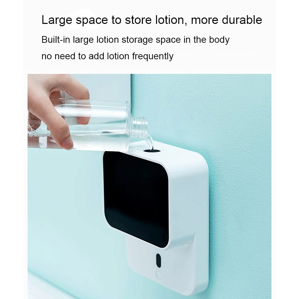 Erogatore di sapone Distributore di sapone sanitizer a induzione, distributore di sapone ricaricabile a muro ricaricabile con schiuma automatica 280ml Adatto per bagno, camera da letto e cucina