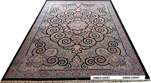 Image of High Density Export Quality Classical Pure Silk Carpet for Your Hall & Living Room 3 X 5 Feet (90x150 cm) Ivory Multi