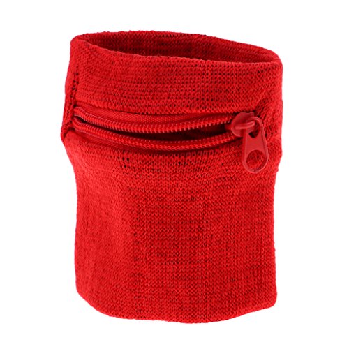 Homyl Esportes Ao Ar Livre Fitness Running Gym Wristband Sweatband Wallet Zipper Pocket Wrap - Verme