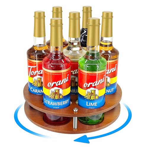 Rotating Coffee Syrup Organizer Rack