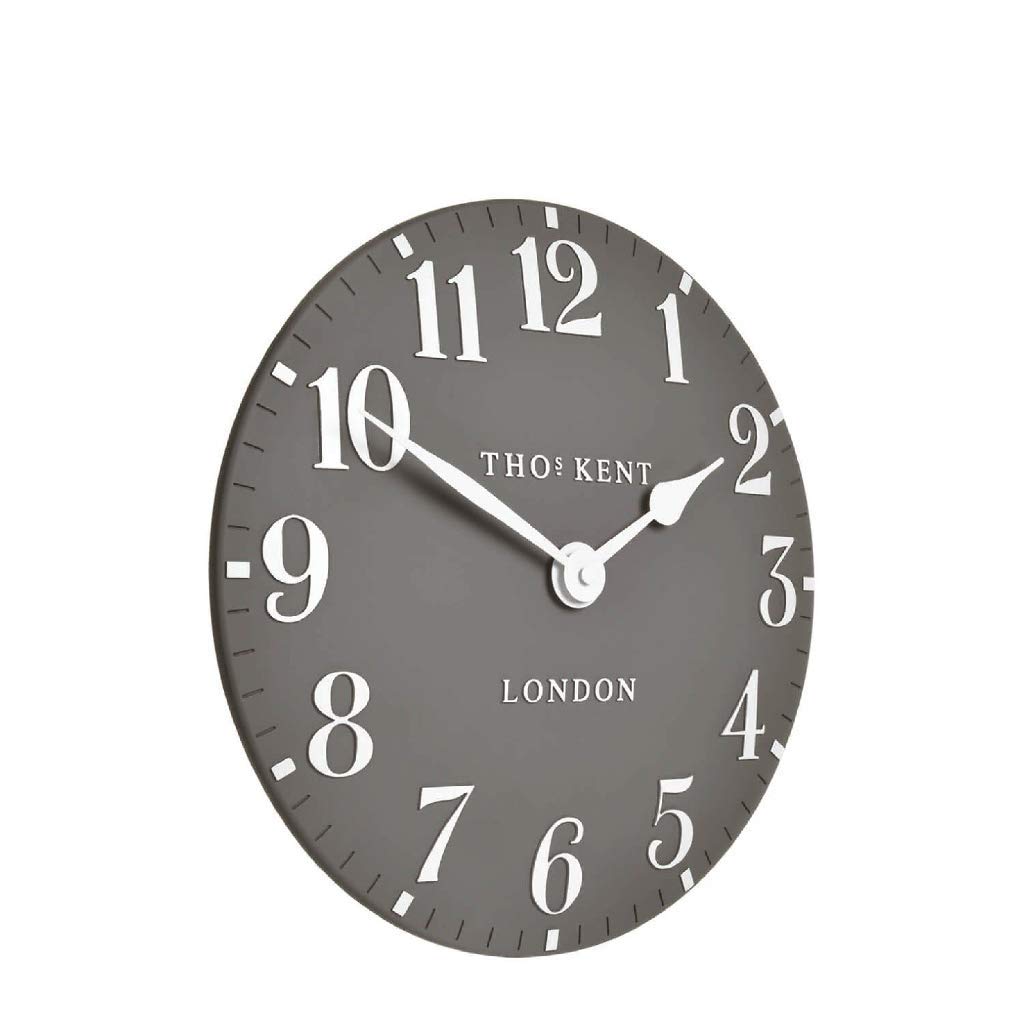 Thomas Kent Arabic Design Dolphin Grey Wall Clock - 12" London