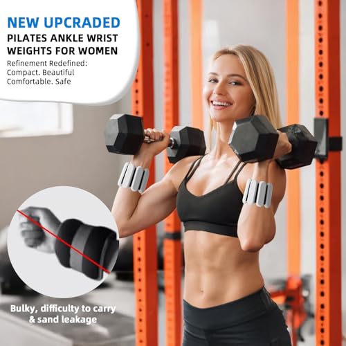 Image of Ankle Weights for Women and Men, Adjustable Wrist Weighted Training Bracelet for Home Gym Workout, Strength Training Walkin Running, Foot weights for exercise,2pc on Set
