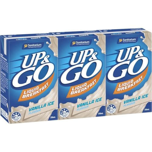 Sanitarium Up and Go Vanilla Ice Flavour Liquid Breakfast 250 ml (Pack of 3)
