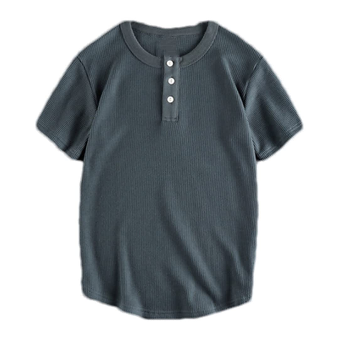 Vogrtcc Henry - Camiseta de manga corta para hombre, Gris como se muestra, M