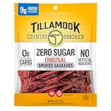 Tillamook Country Smoker Smoked Sausage, Zero Sugar, Original, 4 Ounce (1 Pack) Real Hardwood Smoked Sausages, Low Carb, High Protein Ready to Eat Keto Snack