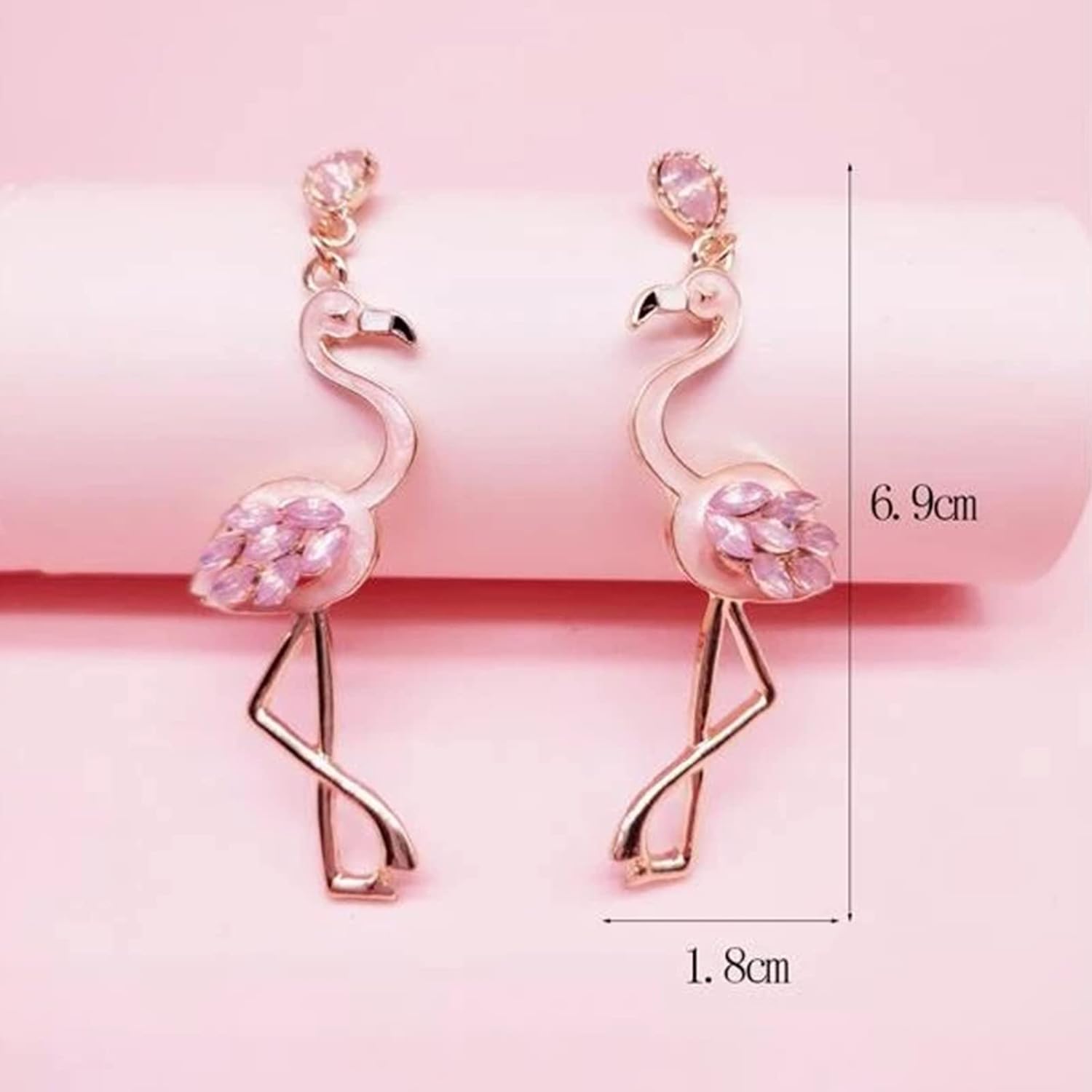 Miniatura 7 de choice of all Bonitos aretes de flamenco, juego de aretes de flamencos de Navidad, regalos de Acción de Gracias