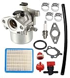 799866 Carburetor for Briggs Stratton 790845 799871 796707 794304 Toro Craftsman Lawn Mower Generator Quantum Engine Carb with 491588S Air Filter Spark Plug Primer Bulb fuel shut-off valve kit