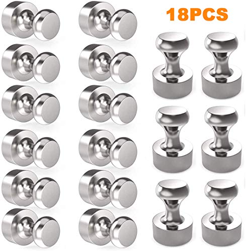 Libershine 18 Pièces Aimants En Néodyme, Aimants Métalliques N52 Extrêmement Puissants, Tableau d'Affichage/Planification Aimants Magnet Frigo Bouton Magnétique