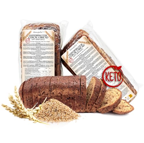 2 paquetes | Pan de cereales proteico Line@ | 30% de PROTEÍNA, bajo en carbohidratos, bajo en azúcar, bajo en calorías, rico en OMEGA 3
