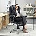 Executive Reclining Massage Swivel Desk Chair, High-Back Armrest Height Adjustable, 280 lb Capacity, PU Leather Black