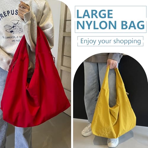 Bolso Hobo Grande de Nylon para Mujer miniatura 3