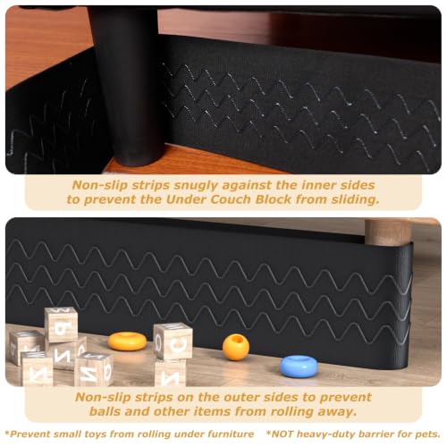 Under Couch Blocker 3" x 13 ft, Elastic Sofa Gap Bumper for Straight-Leg - image 6