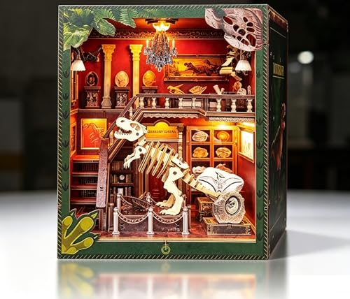Coin de livres dinosaure à fabriquer pour transformer vos étagères avec une lumière douce