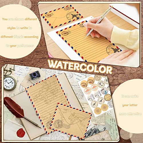 Image of TaoBary 160 Pcs Vintage Airmail Stationery Paper and Envelopes Set