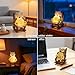 LIULO TOOL Light Up Owl on Chair Garden Sculpture, LED Solar Powered Owl Lying on The Chair Centerpiece, Cute Figurine Statue for Home Fireplace Outdoor Collection Decoration, 6x4.5x3.3 in