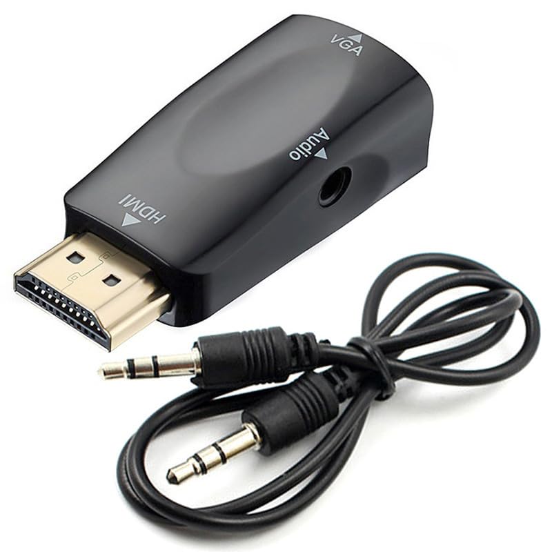 FORIDA HDMI to VGA Adapter with Audio Jack, 1080P HDMI Male to VGA Female Converter, Active HD MI to VGA Dongle with 3.5mm AUX for Laptop, PC, PS4, Xbox, TV Box, Monitor, Projector-image-28