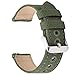 Fullmosa 14mm 16mm 18mm 20mm 22mm 24mm Bracelet Montre à Dégagement Rapide, 8 Couleurs Bracelet de Montre Militaire en Toile pour Hommes Femmes, 20mm Vert d'armée