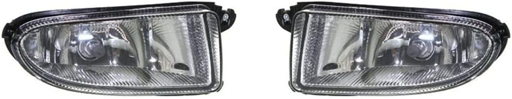 KarParts360 For Chrysler PT Cruiser Fog Light Assembly 2001 2002 2003 2004 2005 Driver and Passenger Side Pair w/Bulbs Replaces CH2592116 CH2593116