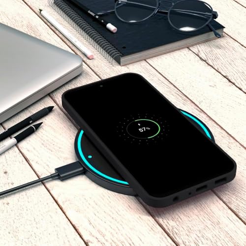 Image of VONZEE Liquid Silicone Case with Microfiber Coushioning Compatible for Samsung A52 /A52s 5G Shockproof Slim Back Cover, Gel Rubber Full Body Protection - Black