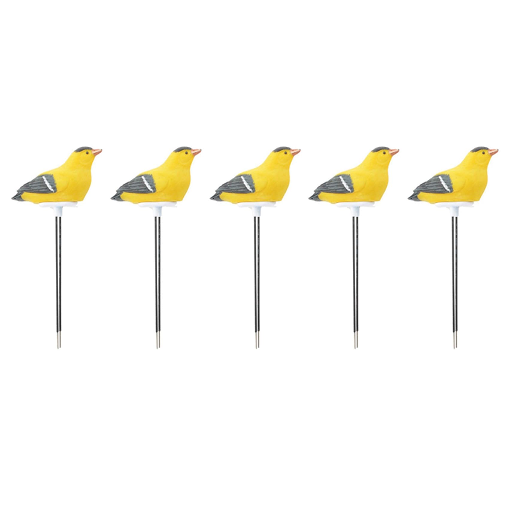 Jnchdghwa Yellow 5X Soil Moisture Meter Watering Alarm Bird Plant Water Tester Hygrometer Sensor Gardening Tool Kit(Yellow)