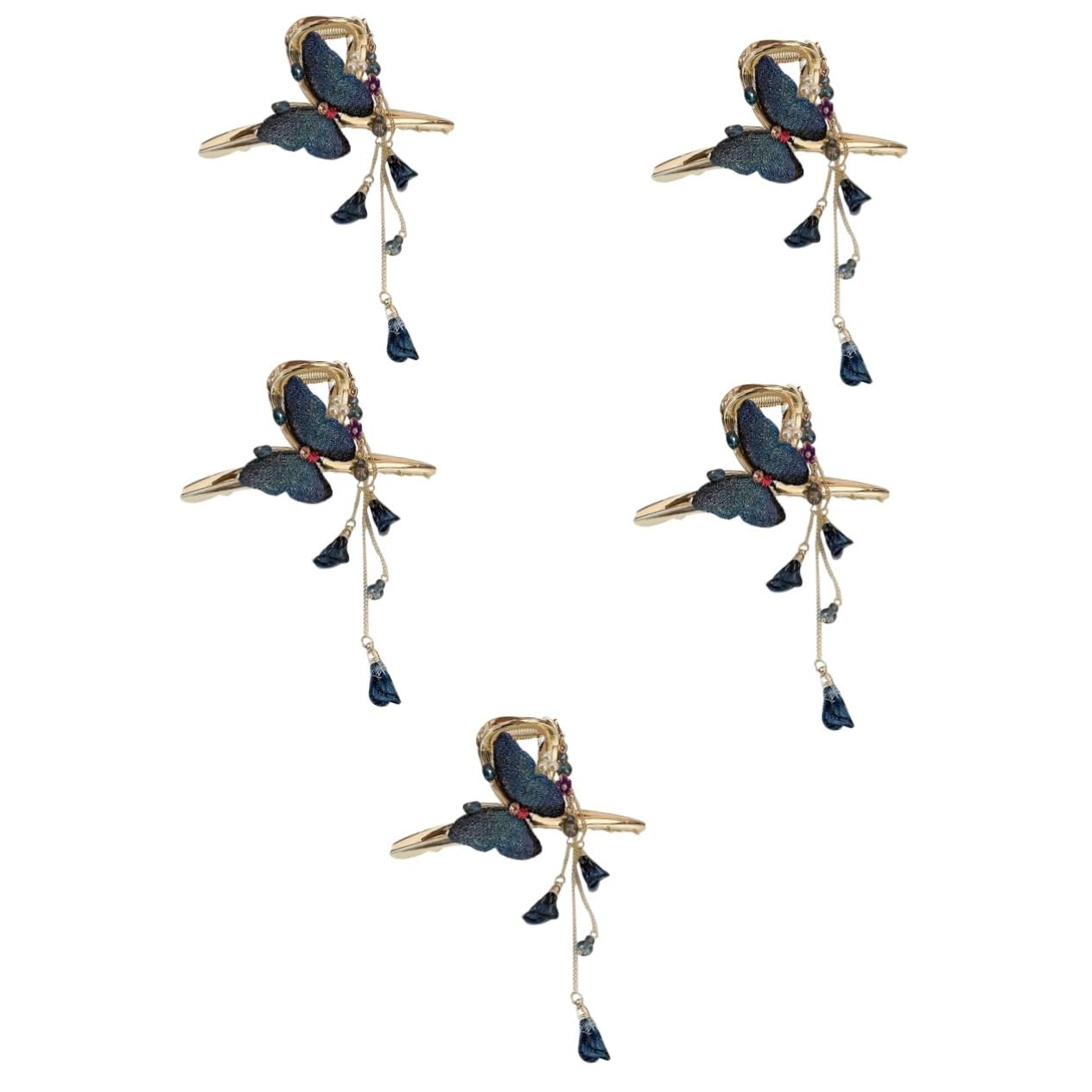 Healeved 5piezas Pinza Para Cabello Diseño De y Flecos Clip De Mandíbula Metálico Para Mujer Accesorio Elegante y Duradero Para Peinados Diarios