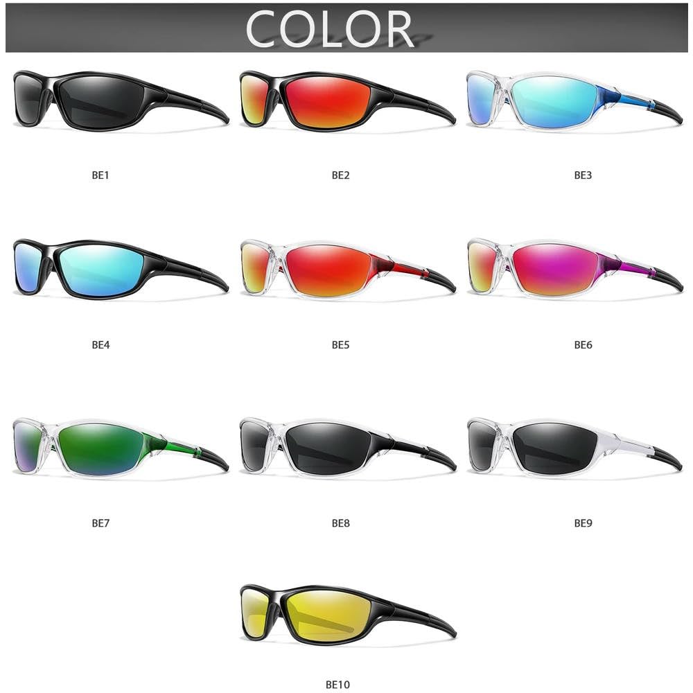 DYRBF Occhiali da ciclismo polarizzati da uomo, occhiali da sole sportivi, protezione UV400, confezione da 3 lenti TAC, montatura in policarbonato, occhiali leggeri per guida ed escursionismo, per