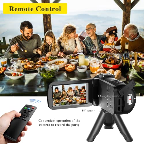 Image of Video Camera, Full HD 1080P 30MP Camcorder, Vlogging Camera for YouTube | Blogging Camera Infrared Night Vision, 18X Digital Zoom 3.0 inch LCD Screen Rcorder with Remote Control and Battery for Beginners